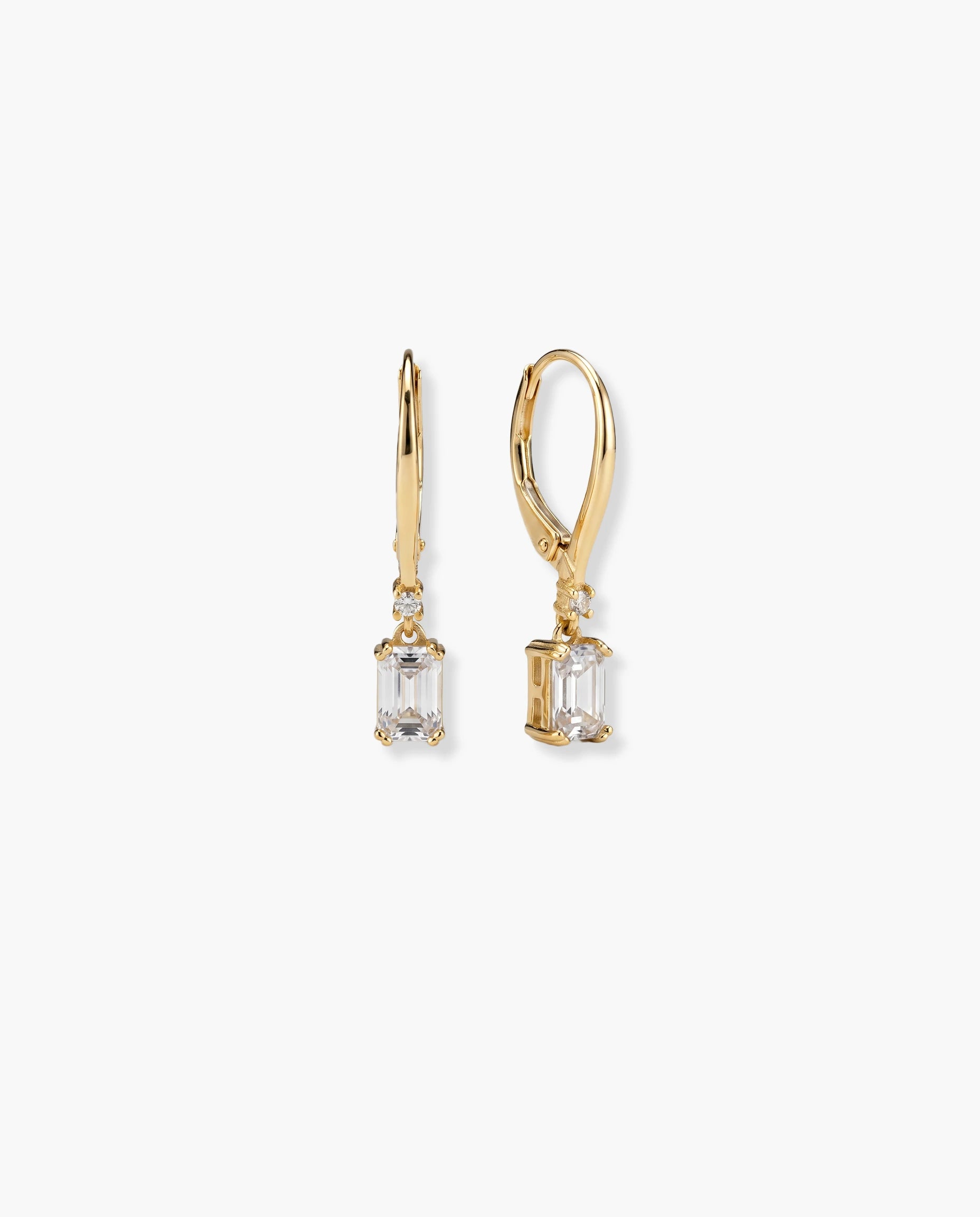mindjuse 14k zuta pozlata emerald cubic zirconia cirkon francuska kopca elegantne