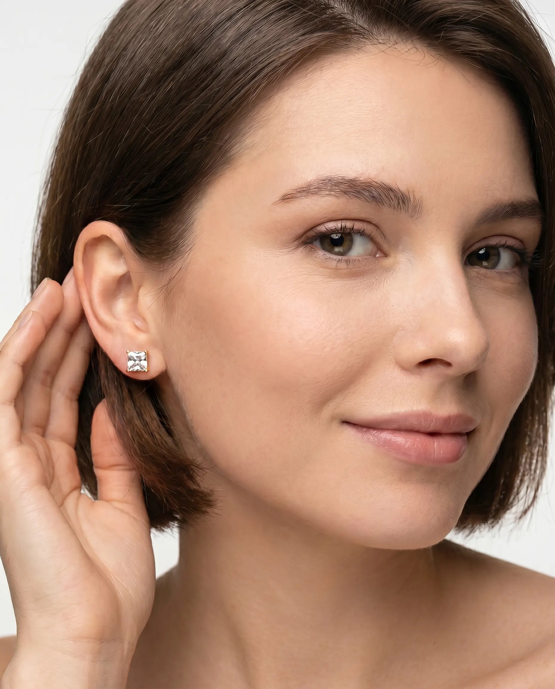 mindjuse srebro 925 rodijum kvadratni cubic zirconia cirkon elegantne