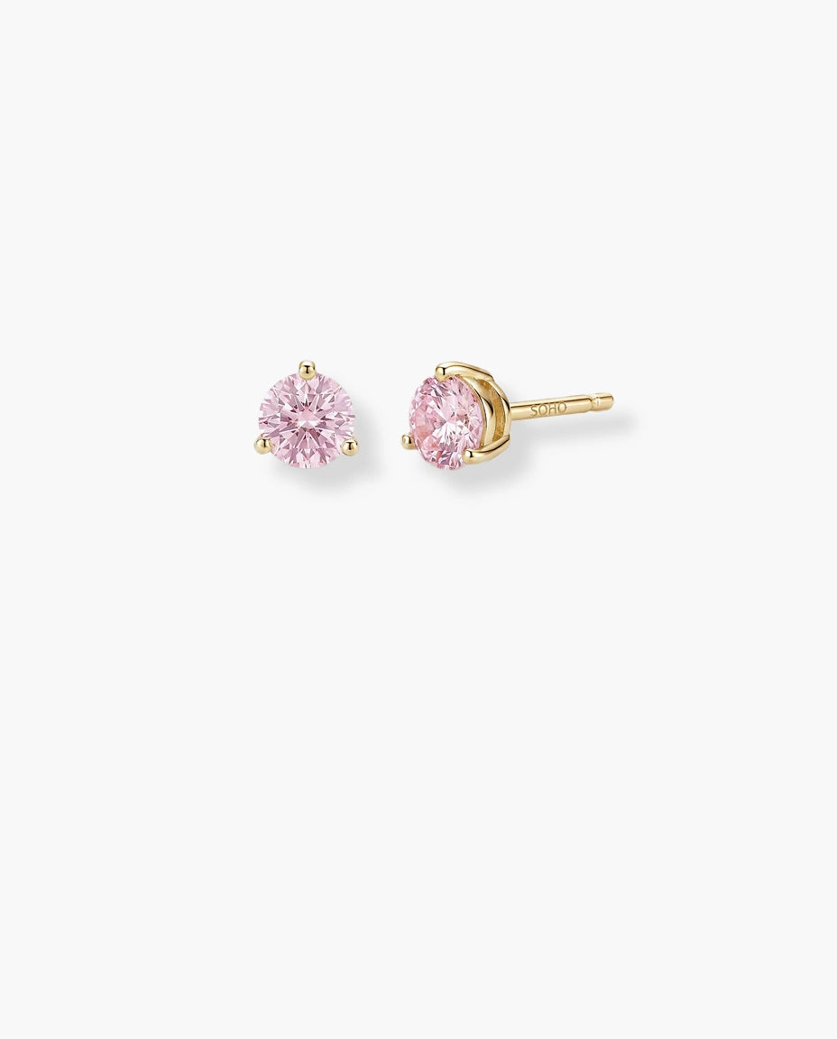 mindjuse na sraf 14k zuta pozlata roze cubic zirconia cirkon tri krapne