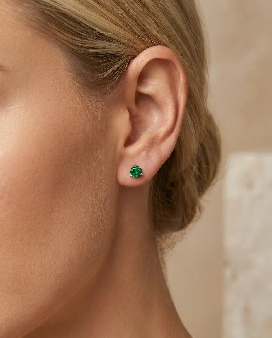 mindjuse na sraf srebro 925 zeleni cubic zirconia cirkon