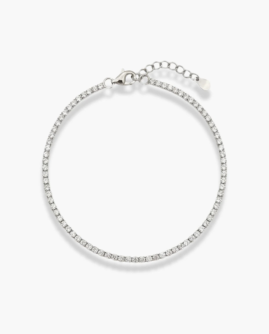 narukvica srebro 925 rodijum tenis cubic zirconia cirkoni elegantna