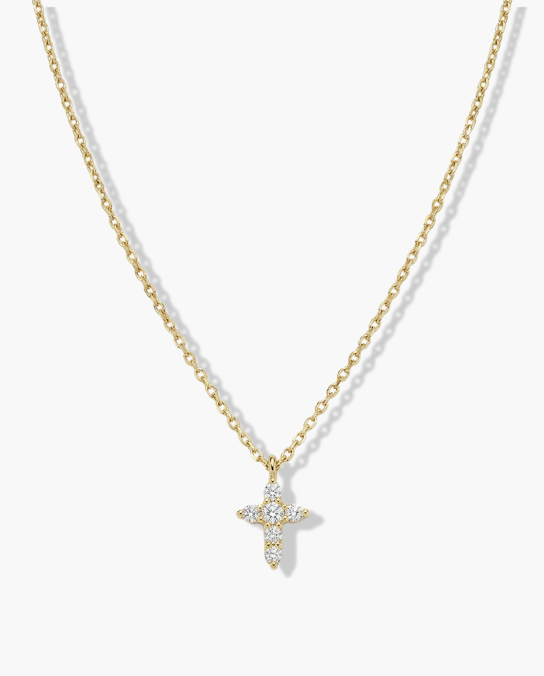 ogrlica 14k pozlata krst cubic zirconia cirkoni