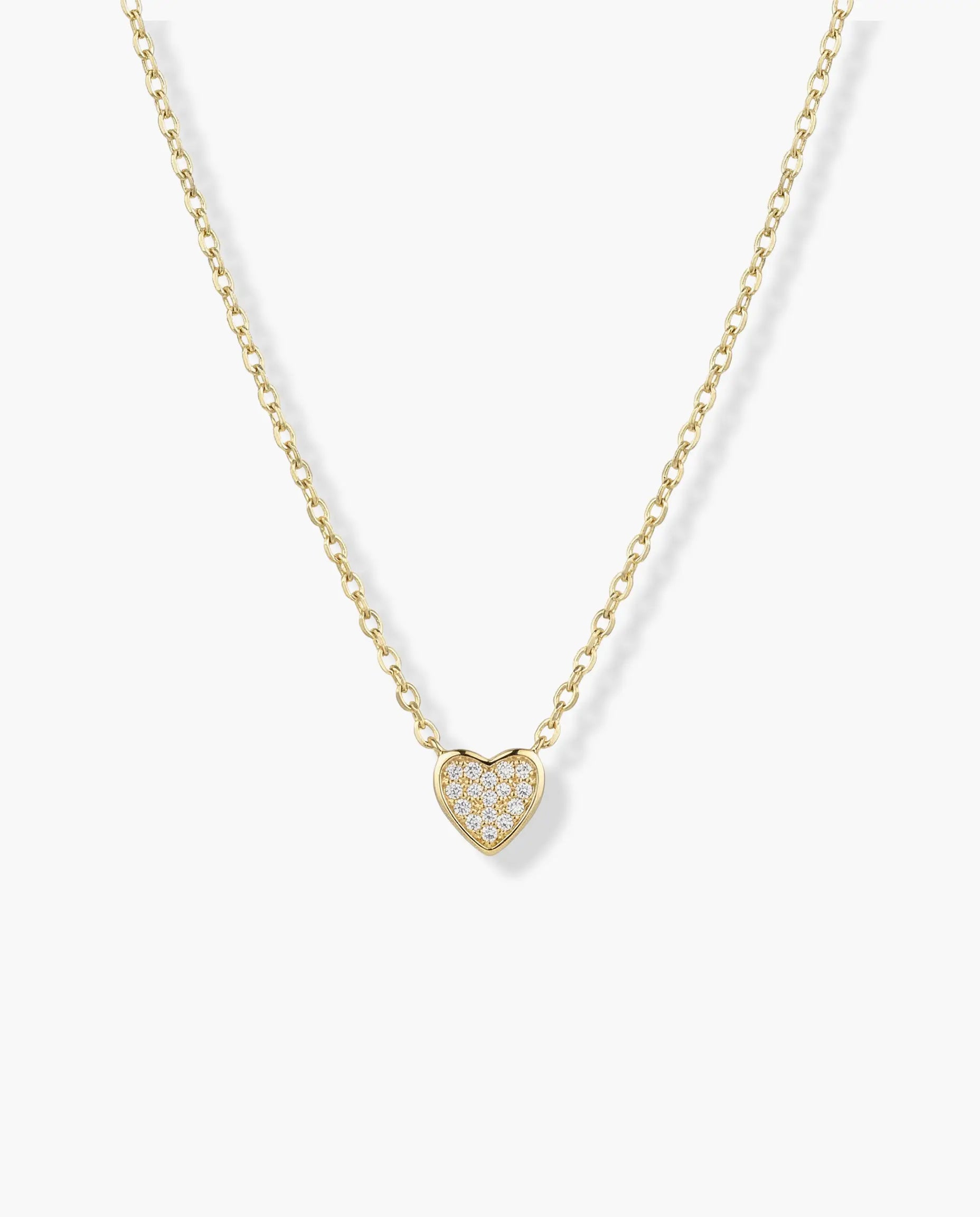 ogrlica 14k pozlata srce cubic zirconia cirkoni