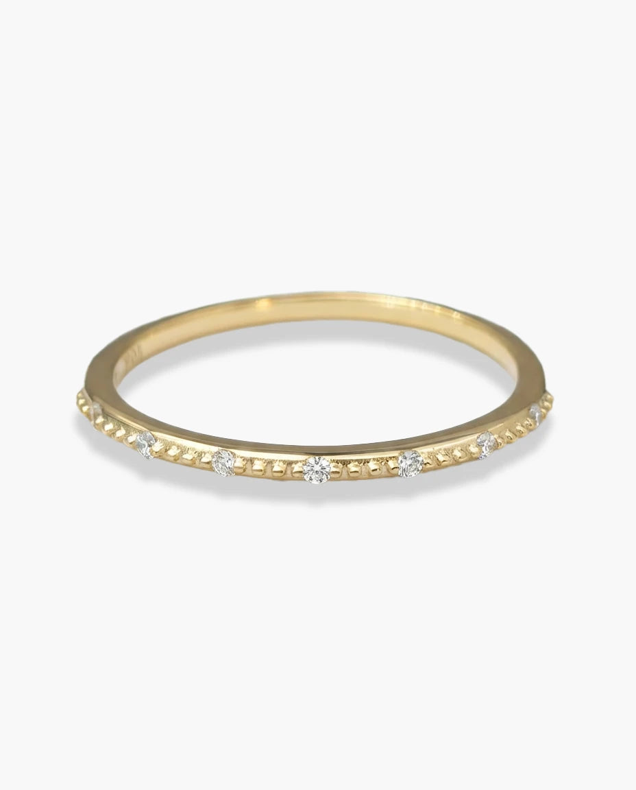 prsten 14k zuta pozlata talasasti dizajn beli cubic zirconia cirkoni