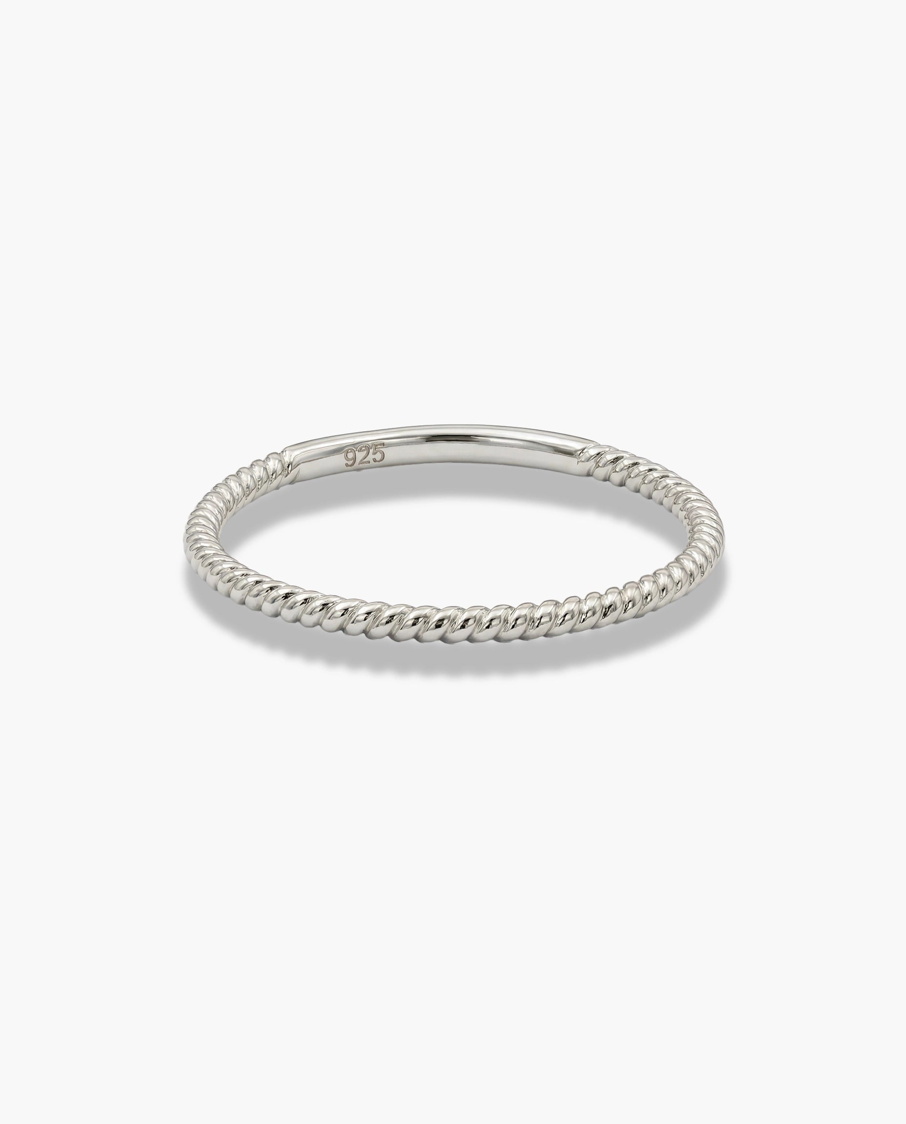 Image of srebrni prsten tanka spiralna burma od srebra 925