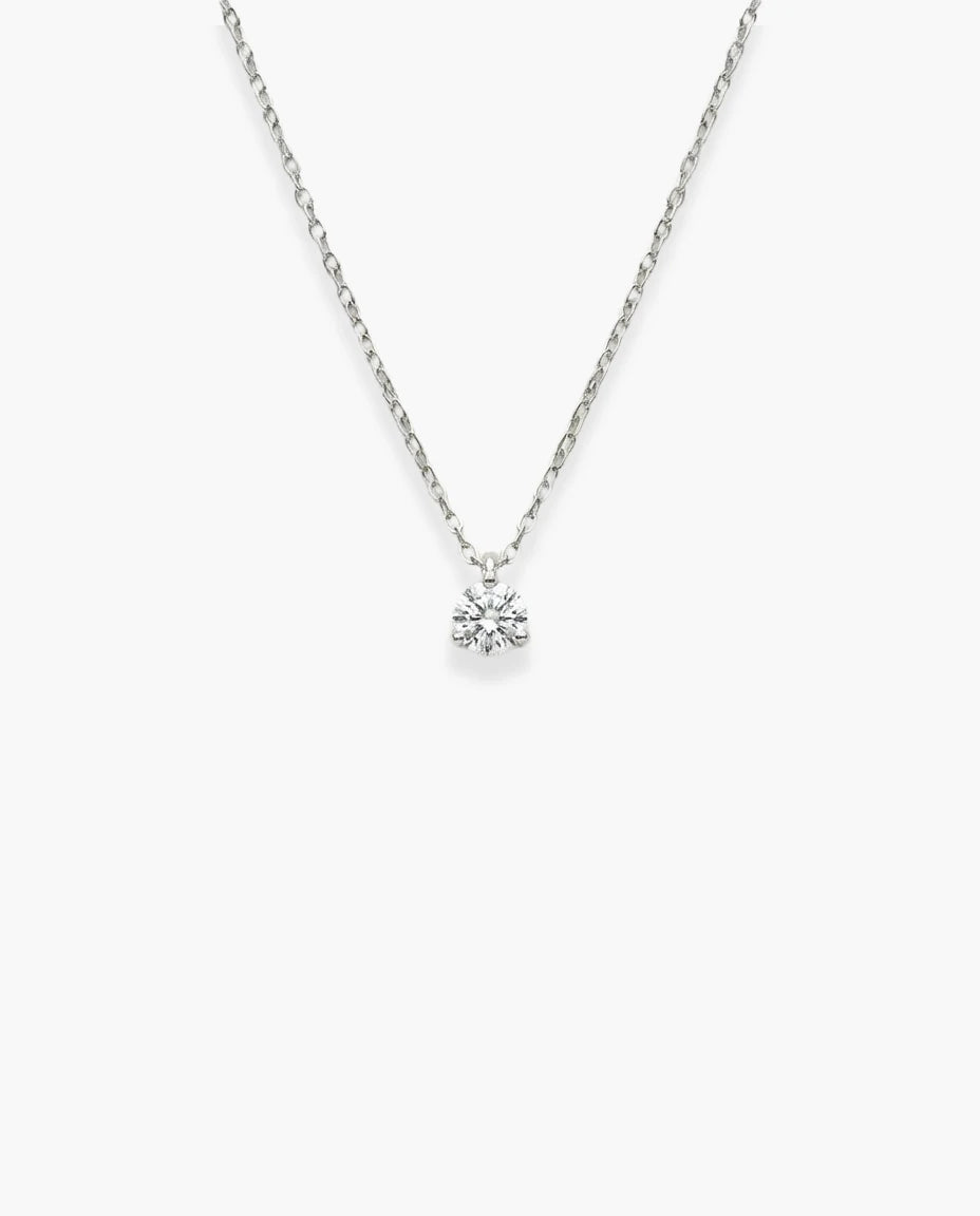 srebrna ogrlica rodijum beli cubic zirconia cirkon minimalisticki