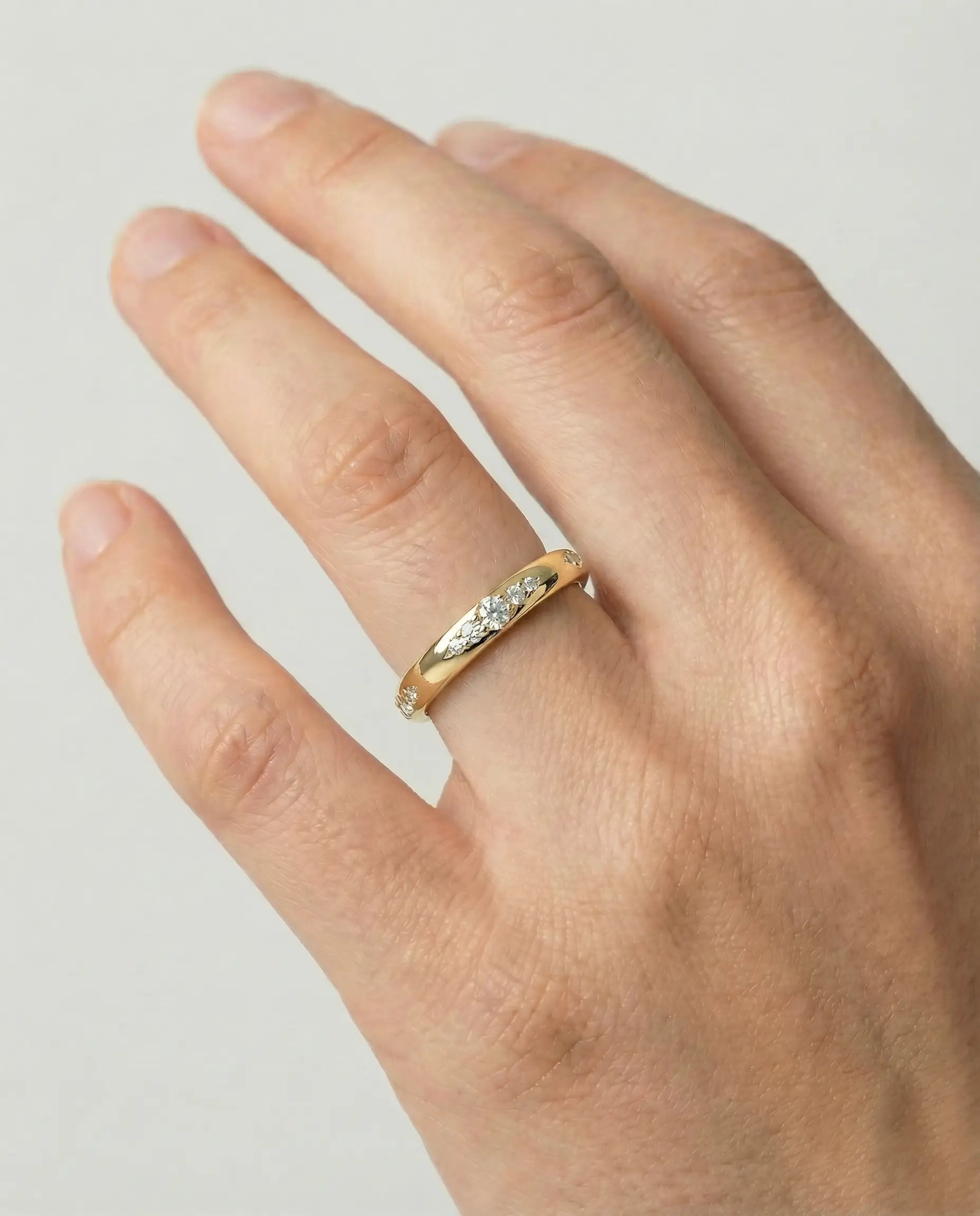 Image of Srebrni prsten burma sa cirkonima Vizantija u žutoj pozlati